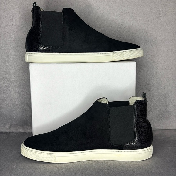 🔥🔥🔥 Lanvin black Suede Men Ankle Chelsea Boot Sneaker Shoes Size: 8 US/ 41EU🔥🔥🔥 - Picture 2 of 11